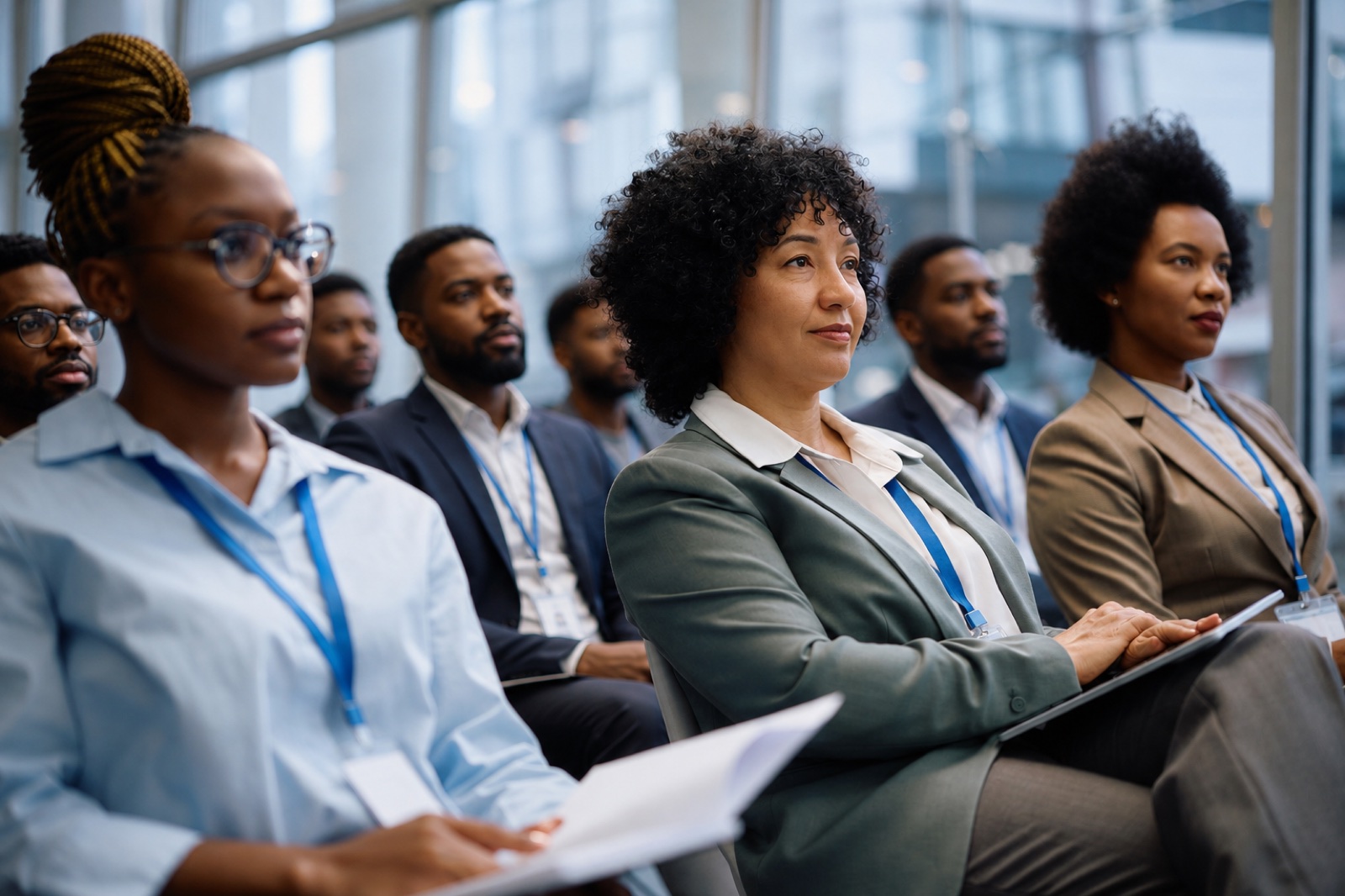 A legal education seminar audience